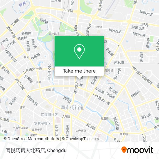 喜悦药房人北药店 map