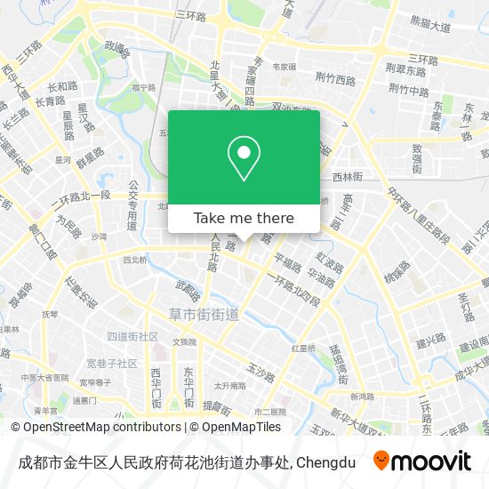 成都市金牛区人民政府荷花池街道办事处 map