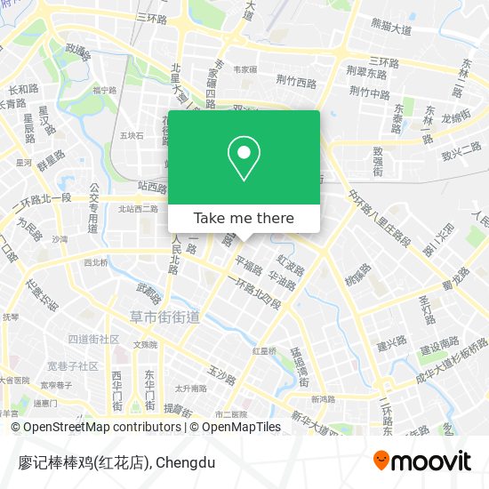 廖记棒棒鸡(红花店) map