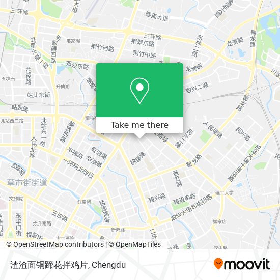 渣渣面铜蹄花拌鸡片 map