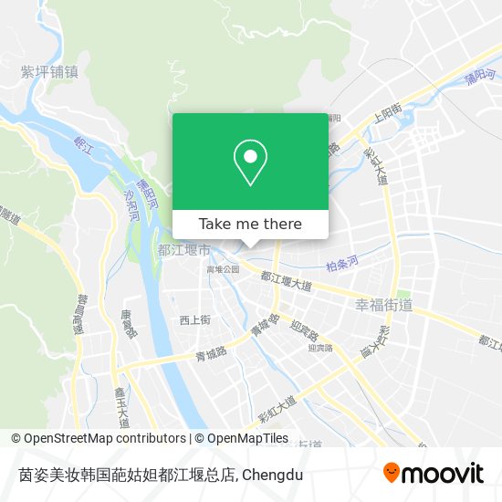 茵姿美妆韩国葩姑妲都江堰总店 map