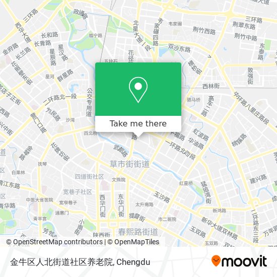 金牛区人北街道社区养老院 map