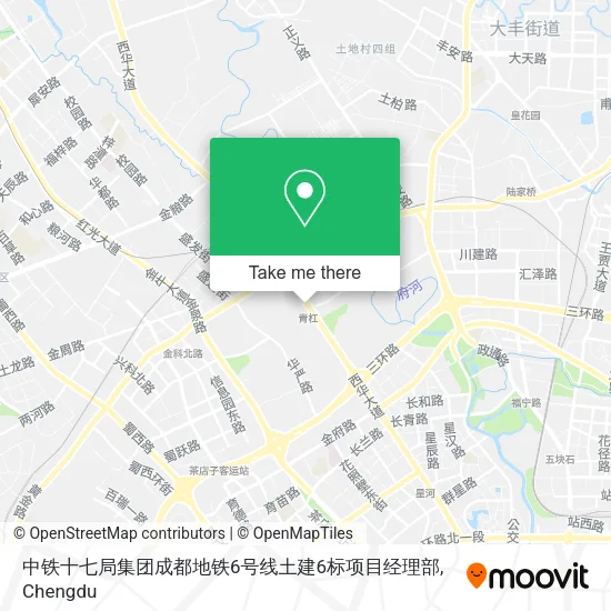中铁十七局集团成都地铁6号线土建6标项目经理部 map
