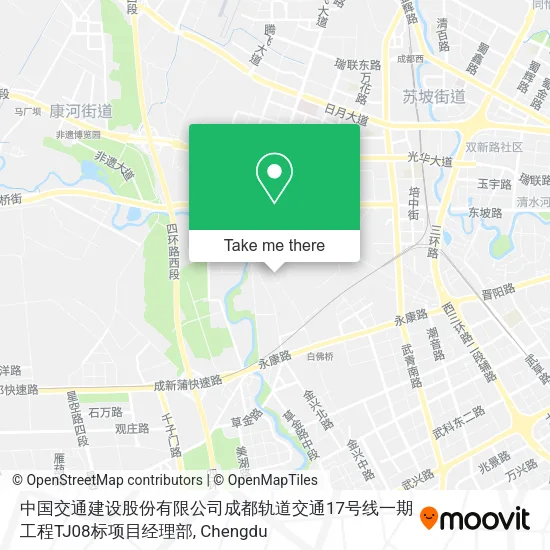中国交通建设股份有限公司成都轨道交通17号线一期工程TJ08标项目经理部 map
