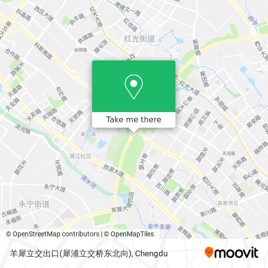 羊犀立交出口(犀浦立交桥东北向) map