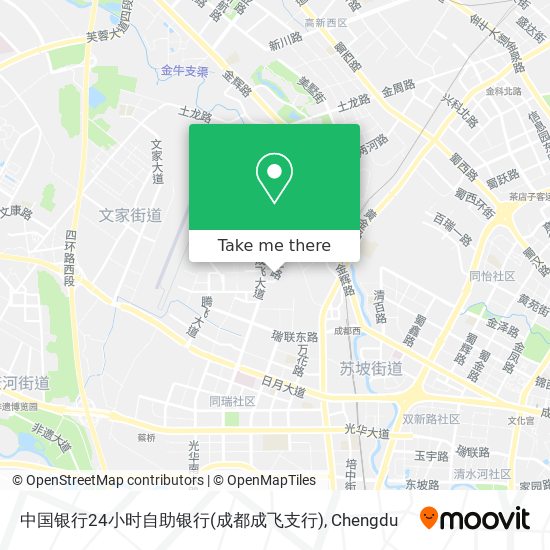 中国银行24小时自助银行(成都成飞支行) map