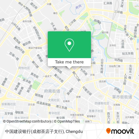 中国建设银行(成都茶店子支行) map