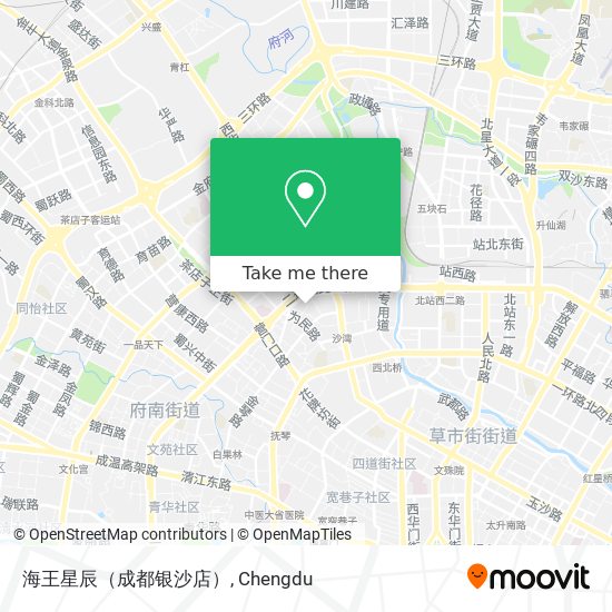 海王星辰（成都银沙店） map