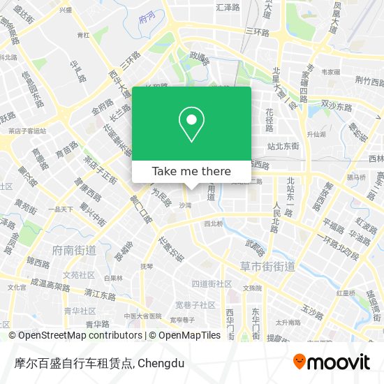 摩尔百盛自行车租赁点 map