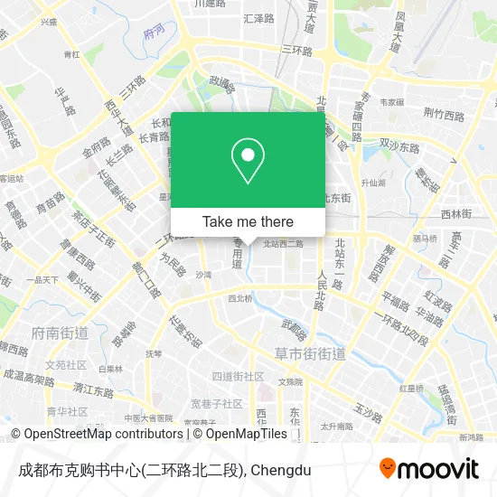成都布克购书中心(二环路北二段) map