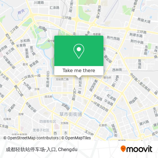成都轻轨站停车场-入口 map