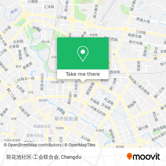 荷花池社区-工会联合会 map