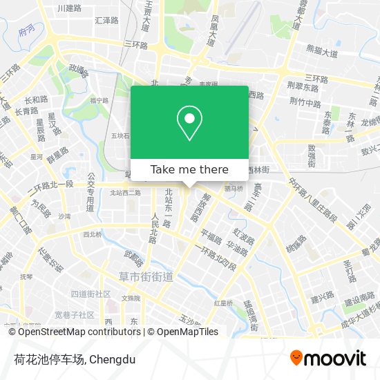 荷花池停车场 map