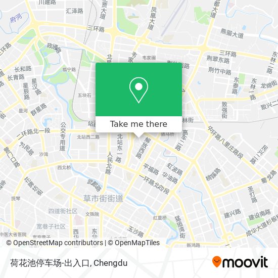 荷花池停车场-出入口 map