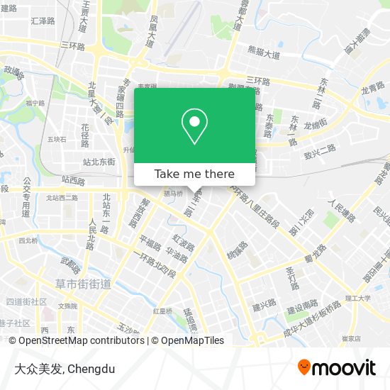 大众美发 map