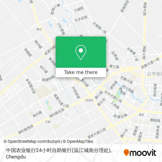 中国农业银行24小时自助银行(温江城南分理处) map