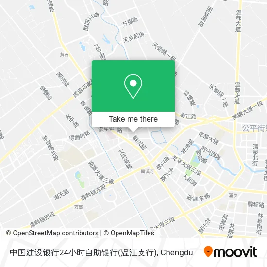 中国建设银行24小时自助银行(温江支行) map