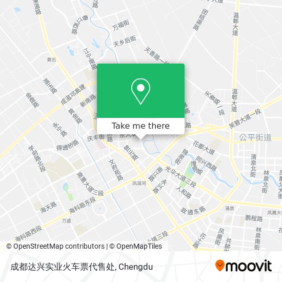 成都达兴实业火车票代售处 map