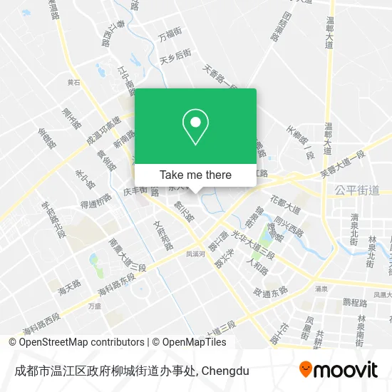 成都市温江区政府柳城街道办事处 map