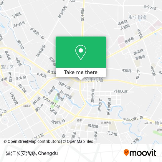 温江长安汽修 map