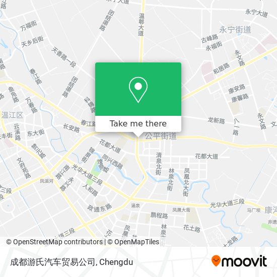 成都游氏汽车贸易公司 map