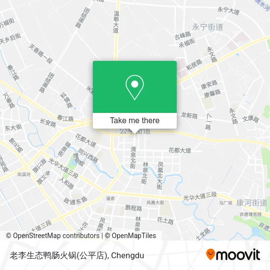 老李生态鸭肠火锅(公平店) map