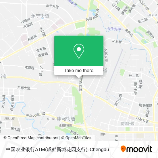 中国农业银行ATM(成都新城花园支行) map