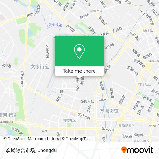 欢腾综合市场 map