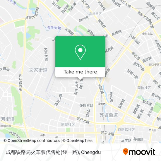 成都铁路局火车票代售处(经一路) map
