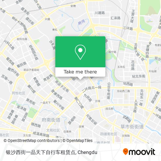 银沙西街一品天下自行车租赁点 map