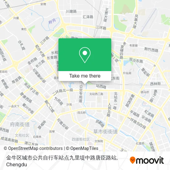 金牛区城市公共自行车站点九里堤中路唐臣路站 map