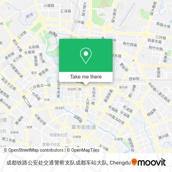 成都铁路公安处交通警察支队成都车站大队 map