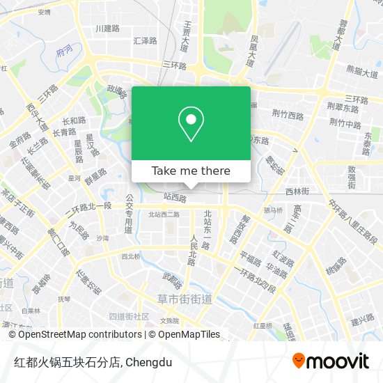 红都火锅五块石分店 map