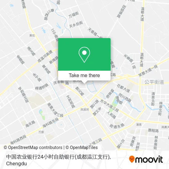 中国农业银行24小时自助银行(成都温江支行) map