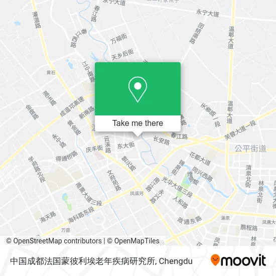 中国成都法国蒙彼利埃老年疾病研究所 map