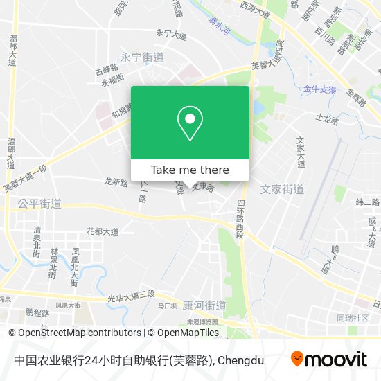 中国农业银行24小时自助银行(芙蓉路) map