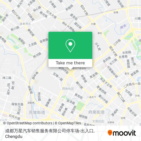 成都万星汽车销售服务有限公司停车场-出入口 map