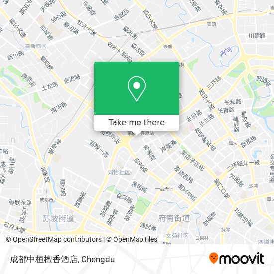 成都中桓檀香酒店 map