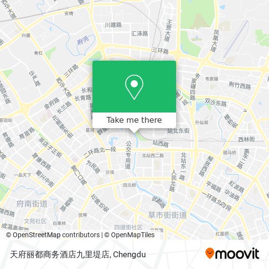 天府丽都商务酒店九里堤店 map