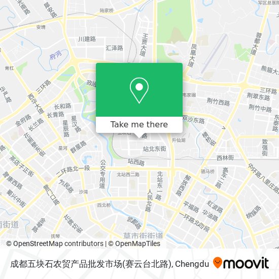 成都五块石农贸产品批发市场(赛云台北路) map