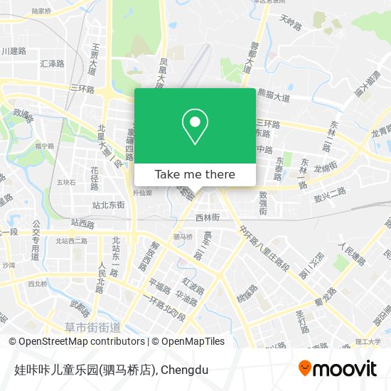 娃咔咔儿童乐园(驷马桥店) map