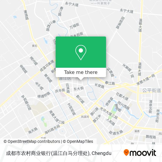 成都市农村商业银行(温江白马分理处) map