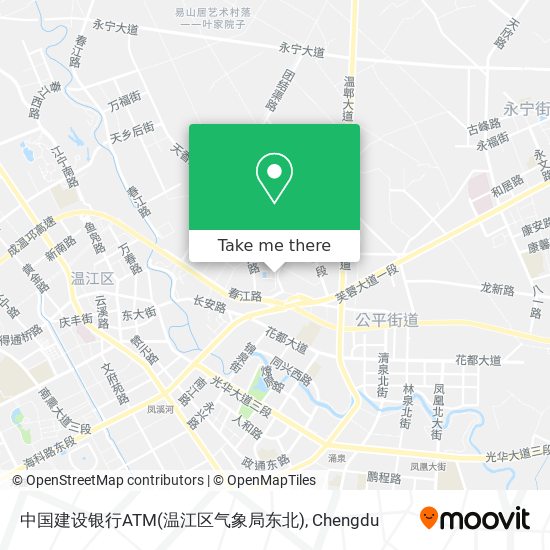 中国建设银行ATM(温江区气象局东北) map