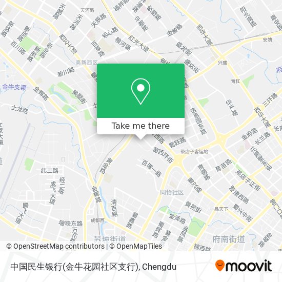 中国民生银行(金牛花园社区支行) map