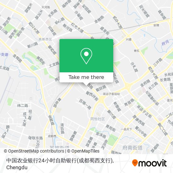 中国农业银行24小时自助银行(成都蜀西支行) map