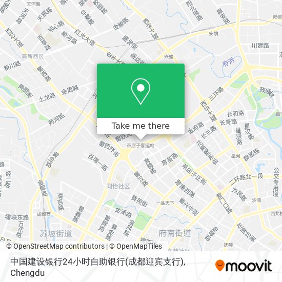 中国建设银行24小时自助银行(成都迎宾支行) map