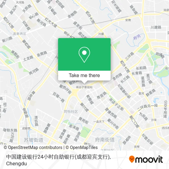 中国建设银行24小时自助银行(成都迎宾支行) map