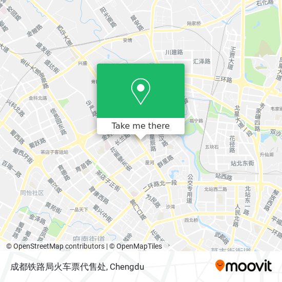 成都铁路局火车票代售处 map