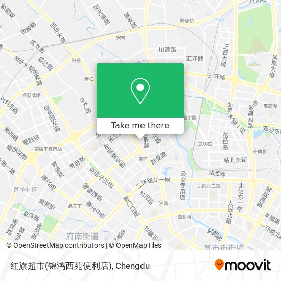 红旗超市(锦鸿西苑便利店) map