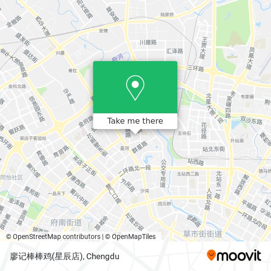 廖记棒棒鸡(星辰店) map